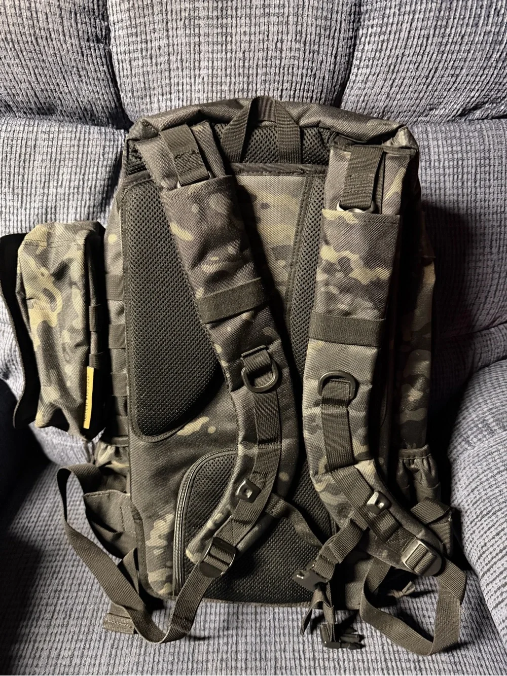 Diaper Bag Backpack and Baby Holder - Black Camo